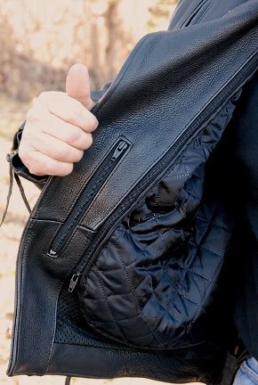 Inside of the jacket.