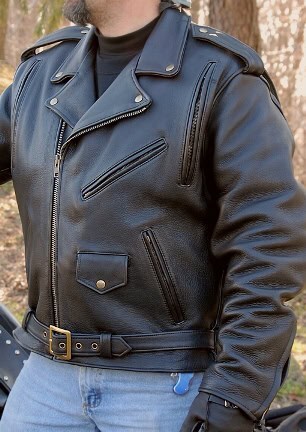 Cowhide Leather Motorcycle Jacket