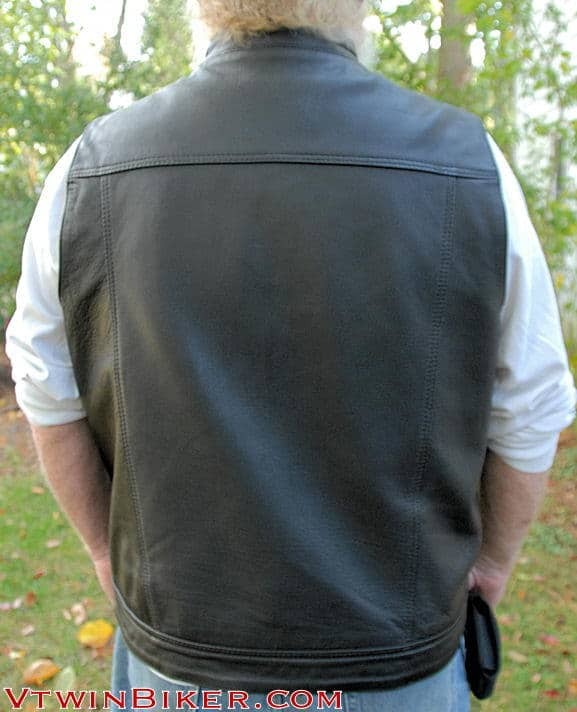 Back of the leather vest. Back of the leather vest.