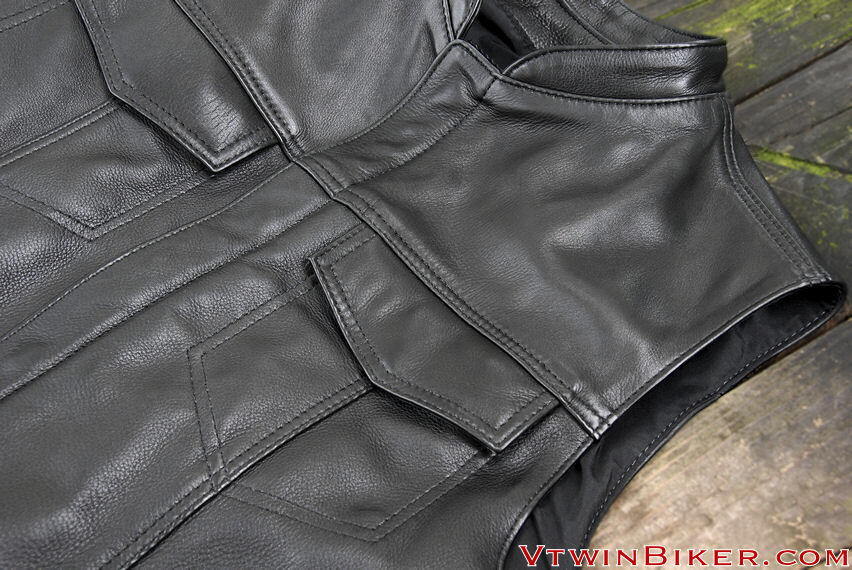 Detail picture of the leather vest. Detail picture of the leather vest.